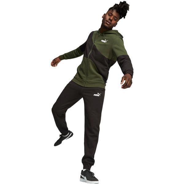 Trening barbati Puma Power Cat Sweat Suit Myrtle 67597231, XS, Verde