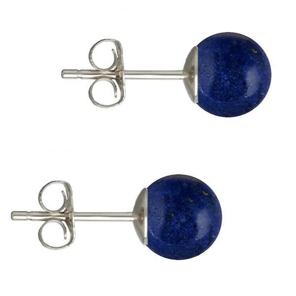 Cercei Argint, Tip Surub, cu Pietre Semipretioase Naturale de Lapis Lazuli de 8 mm, Kaskadda