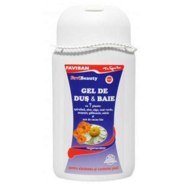 SHORT LIFE - Gel de Dus si Baie cu 7 Plante Favibeauty Favisan, 300ml