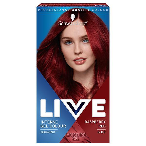 SHORT LIFE - Vopsea de Par Gel Permanenta - Schwarzkopf Live Intense Gel Color Permanent, nuanta 6.88 Rasberry Red