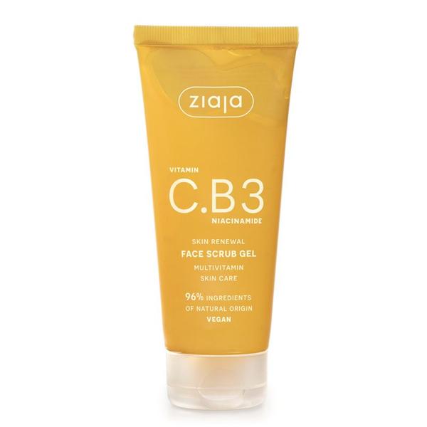 Gel de Peeling pentru Fata - Ziaja Vitamin C.B3 Niacinamide Skin Revewal Face Scrub Gel, 100 ml