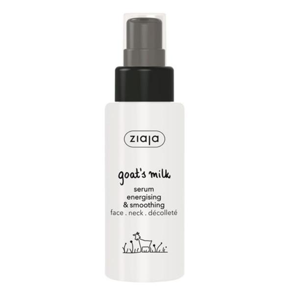 Ser Calmant si Energizant pentru Fata, Gat si Decolteu cu Lapte de Capra - Ziaja Goat`s Milk Energising &amp; Smoothing Serum, 50 ml