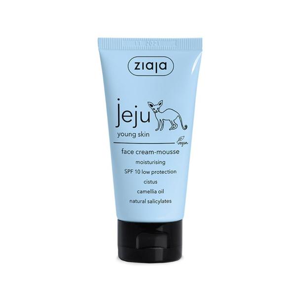 Crema Mousse pentru Fata - Ziaja Jeju Blue Young Skin Face Cream-Mousse, 50 ml