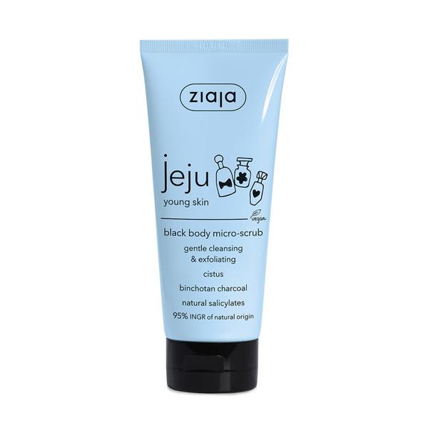 Micro-Scrub de Curatarea pentru Corp - Ziaja Jeju Blue Young Skin Black Body Micro-Scrub, 200 ml