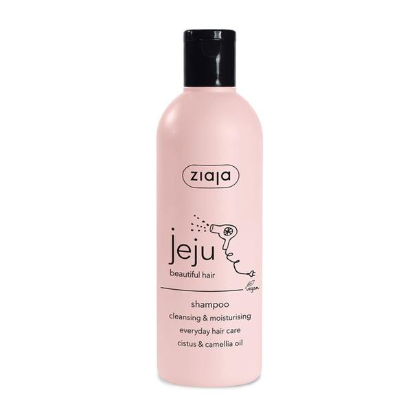 Sampon pentru Utilizare Zilnica - Ziaja Jeju Pink Young Skin Cleansing &amp; Moisturising Shampoo, 300 ml