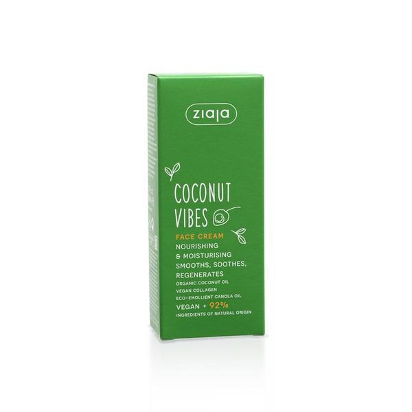 Crema pentru Fata - Ziaja Coconut Vibes Face Cream Nourishing &amp; Moisturising, 50 ml