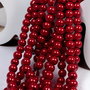 Perle din sticla, 6 mm, grena-74