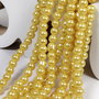 Perle din sticla, 6 mm, galbene-31