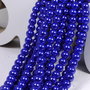 Perle din sticla, 6 mm, albastru inchis-19