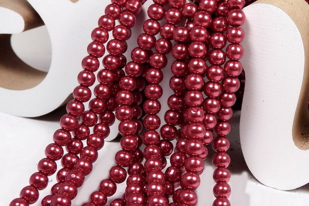 Perle din sticla, 5 mm, grena-51