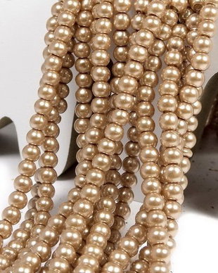 Perle din sticla, 4 mm, nisip-50