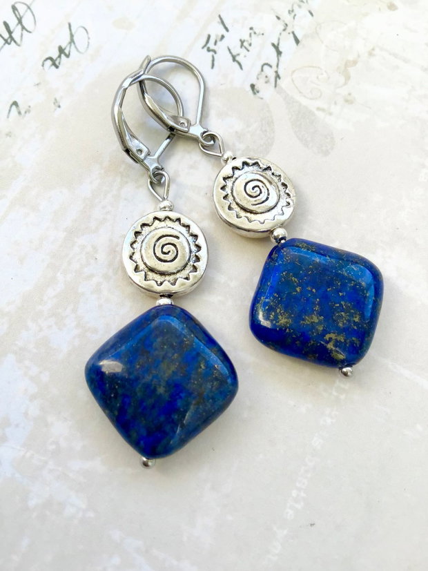Colier vintage lapis lazuli