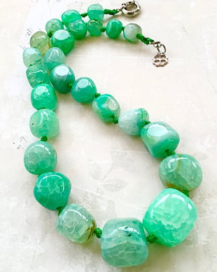 Colier agate verzi