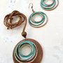 Set Boho cupru antichizat & lemn