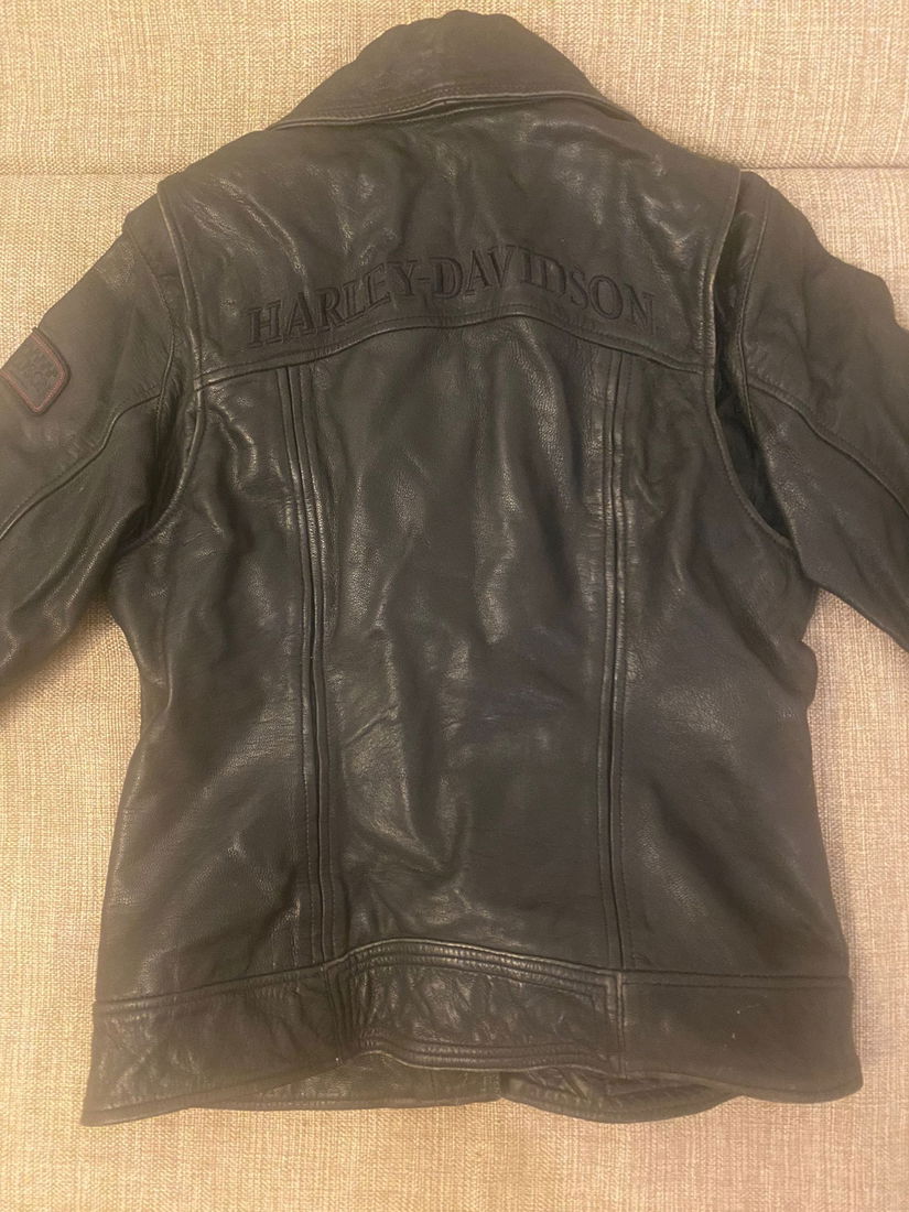 Harley davidson leather jacket geaca moto biker piele vintage rock metal opium