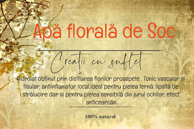 Apă florală de soc ( hidrolat)