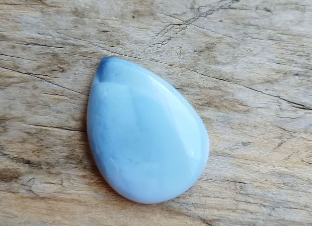 Cabochon blue opal, 34x24x6.5 mm