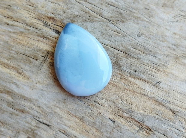 Cabochon blue opal, 34x24x6.5 mm