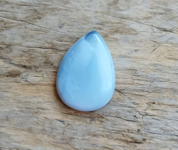 Cabochon blue opal, 34x24x6.5 mm