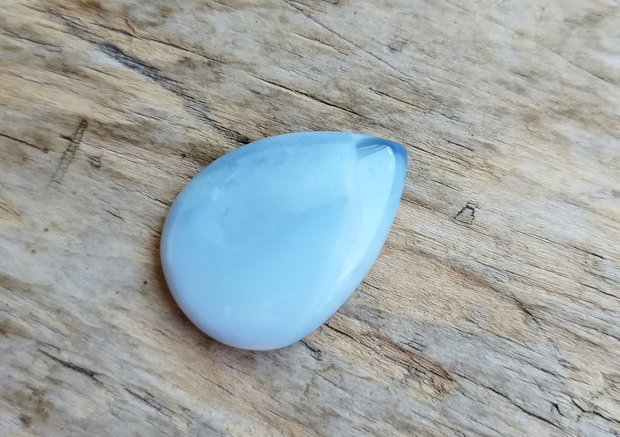 Cabochon blue opal, 34x24x6.5 mm