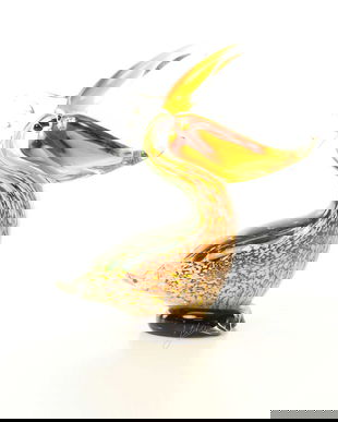 Pelican din sticla Murano