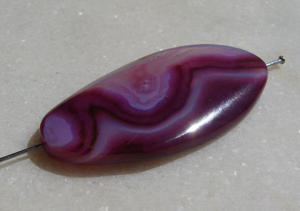 Agata dungata MASIVA - oval mare alungit aprox 50.5x25x6 mm