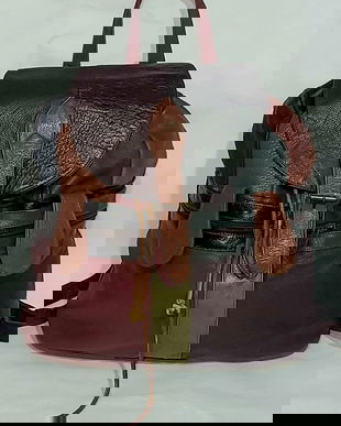 Rucsac multicolor piele