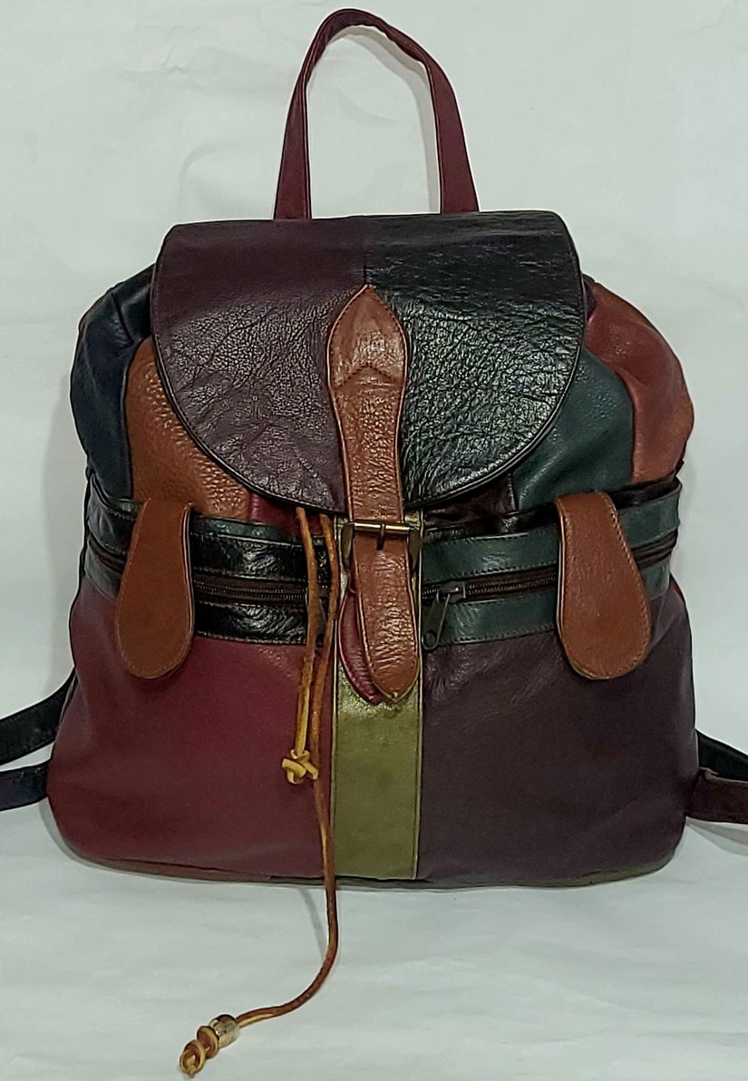 Rucsac multicolor piele