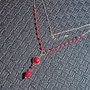 Colier argint coral conector lant argint minimalist boho chic trendy - Transport gratuit