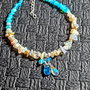 Bratara argint  opal de foc etiopian brut charm apatit brioleta boho chic trendy - Transport gratuit