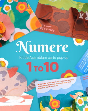 Kit de asamblare carte 3D pentru copii - Numere de la 1 la 10