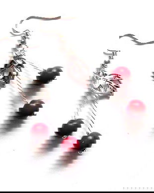 cercei coral rosu 46418