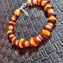 Bratara argint ambra chihlimbar jad disc nugget boho chic trendy cadou - Transport gratuit