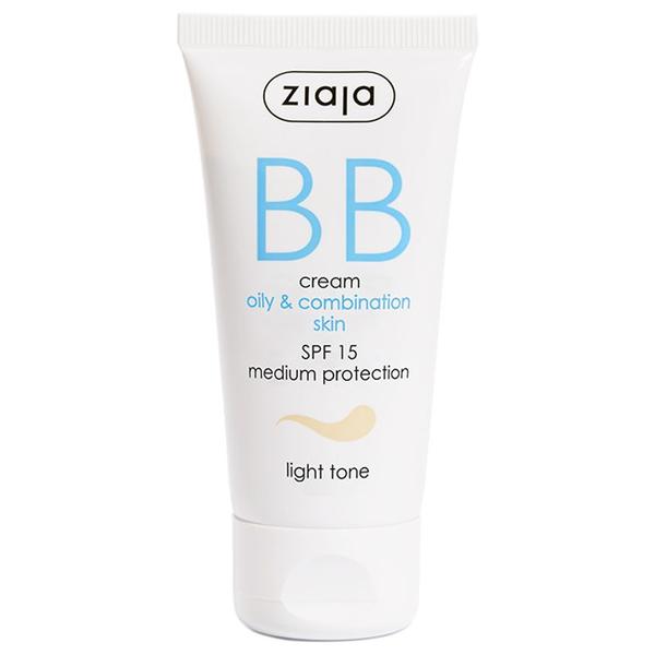 Crema BB pentru Tenul Gras/ Mixt - Ziaja BB Cream Oily &amp; Combination Skin, SPF 15, nuanta Light, 50 ml