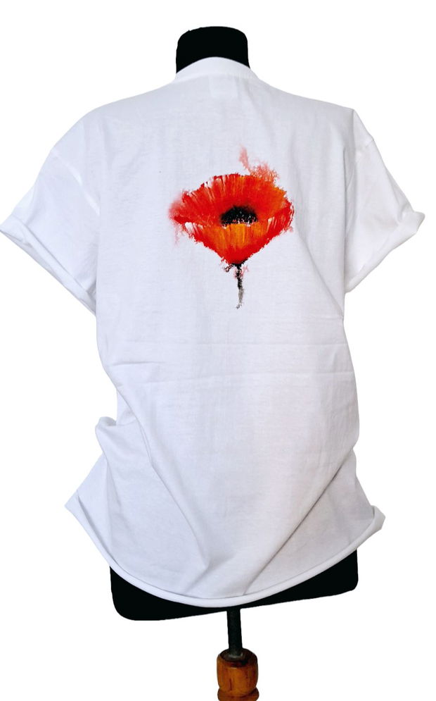 Tricou pictat M " flowers"