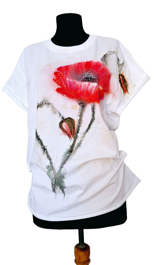 Tricou pictat M " flowers"