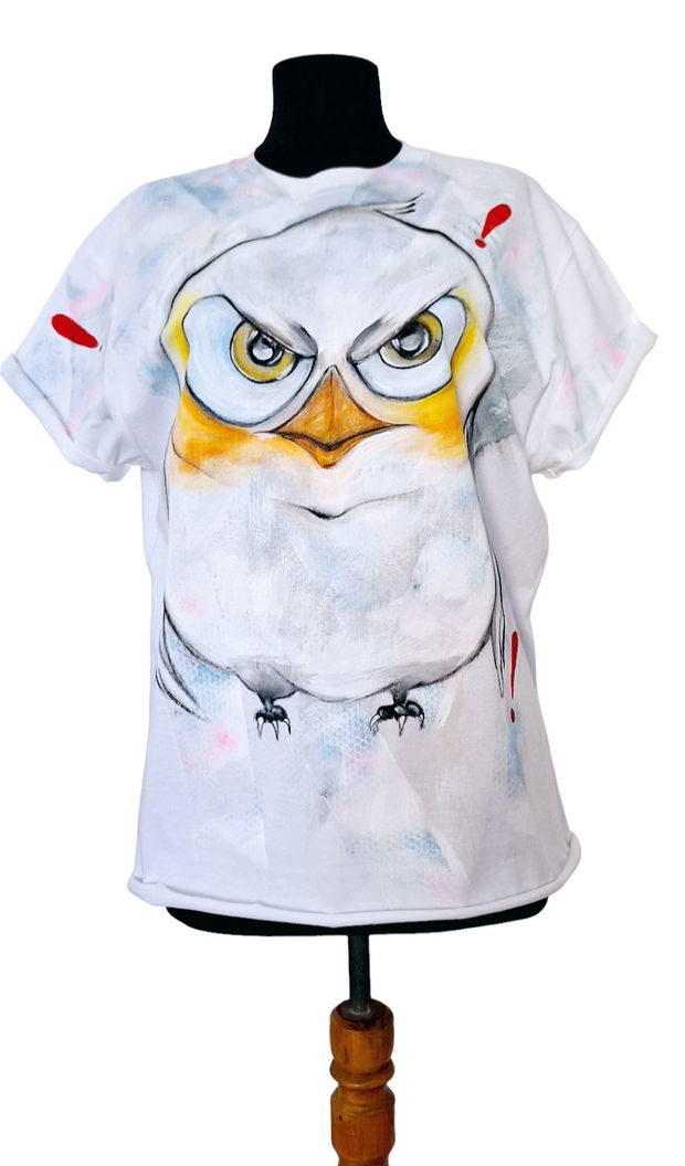 Tricou pictat M " angry bird"