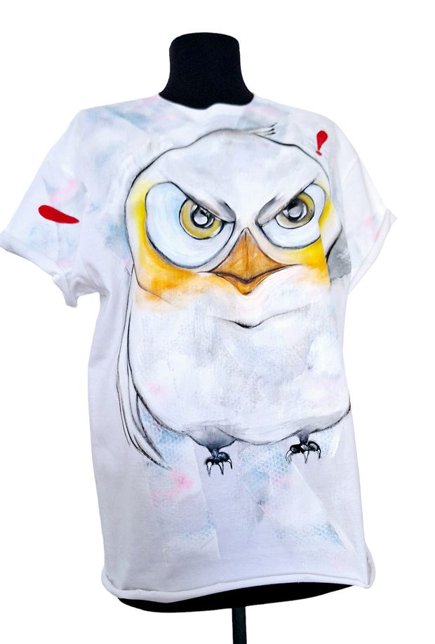 Tricou pictat M " angry bird"