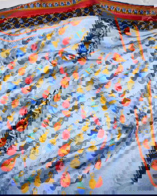 FABERGE , esarfa  vintage originala ,  matase naturala  , deosebita