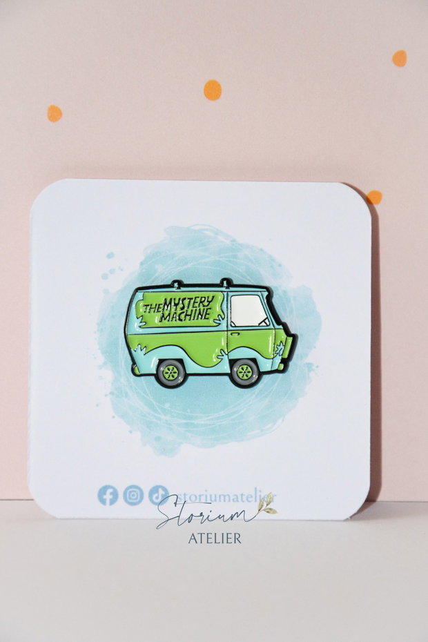 Pin metalic Mystery machine. Insigna masina misterelor