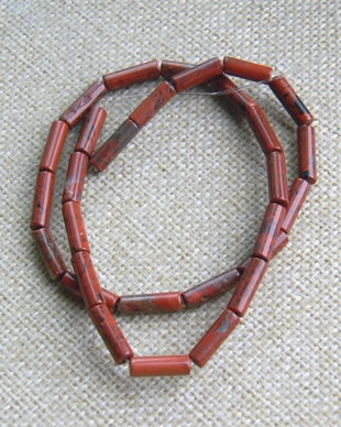 Jasp rosu tubular 14x4 mm (F48)