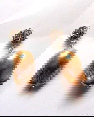 cercei cu perle de Mallorca in stil baroc 46397