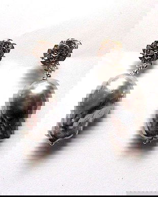 cercei cu perle de Mallorca in stil baroc 46403