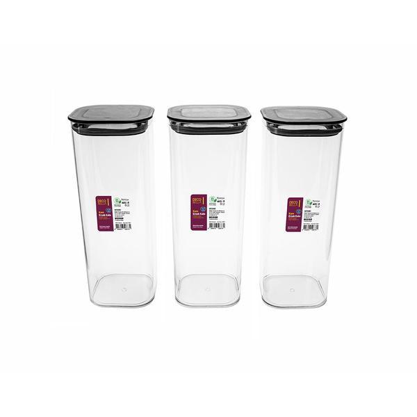 Set 3 bucati de recipiente ermetice pentru alimente, 1.7 l