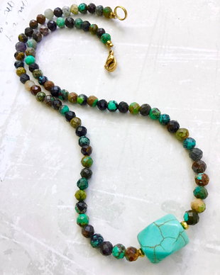 Colier CHOKER turcoaz african