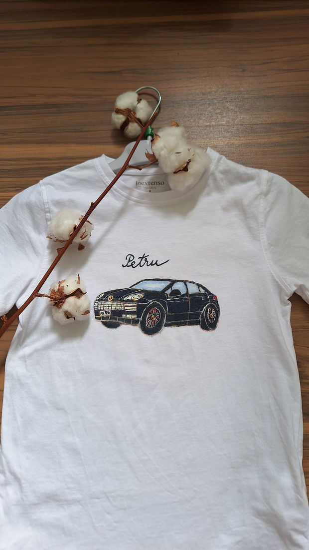 Tricou copii, pictat cu Porche