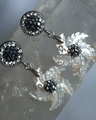 Paua Shell & Rhinestone