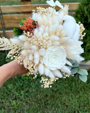 Buchet mireasa flori criogenate