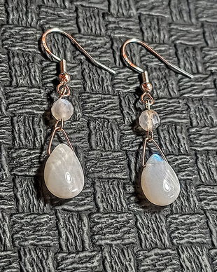 Cercei argint piatra lunii brioleta boho chic trendy - Transport gratuit