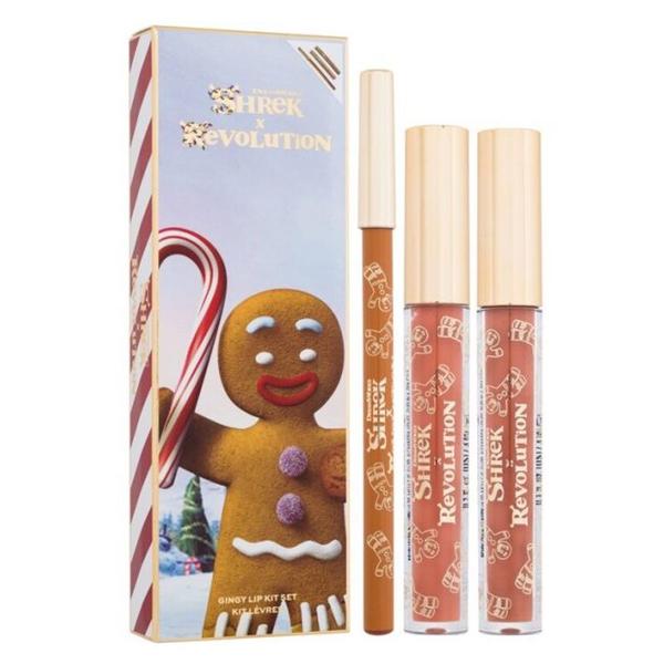 Set Shrek pentru Buze - Makeup Revolution Gingy Lip Kit Set, 1 set